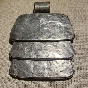 Silver Textured Pendant